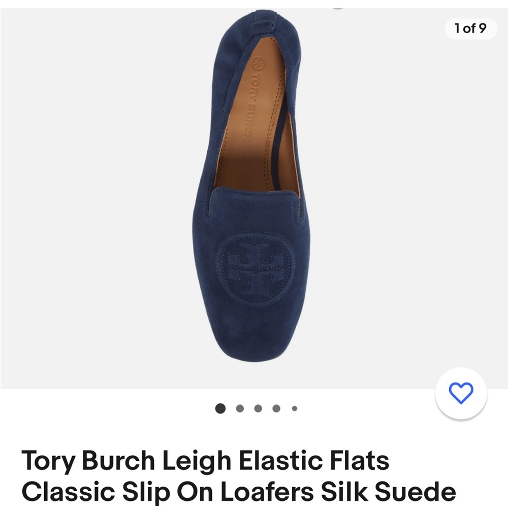 EUC Tory Burch Blue Suede Loafers